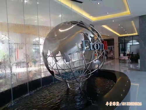 不锈钢金属镂空地球仪创意雕塑 防城港金属地球仪雕塑制作厂家